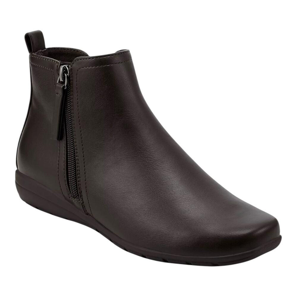 Easy Spirit Women's Aleena Round Toe Booties Dark Brown Size 7 1/2 M